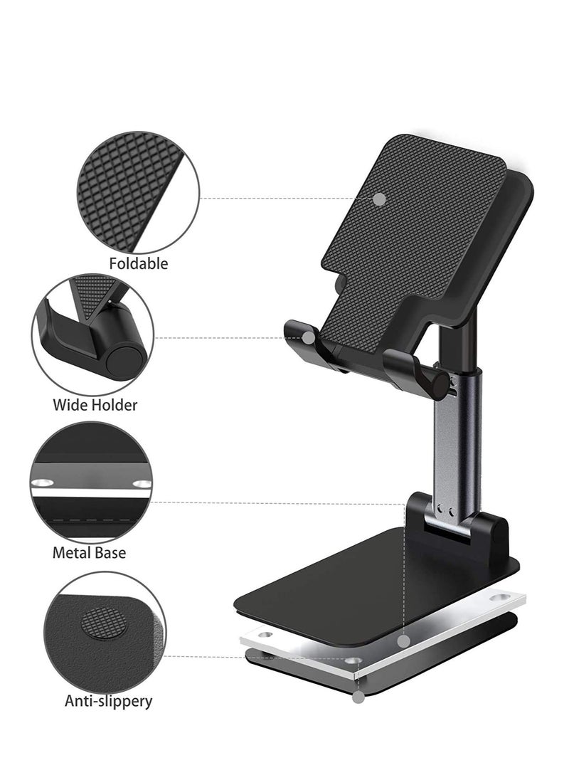 Generic Mobile Phone Stand for Desk-Portable Mobile Phone Holder Cell Phone Stand, Foldable Portable Desktop Stand Adjustable Height and Angle Phone Holder for Deskb Stand Compatible with Every Mobile phone  - Image 3
