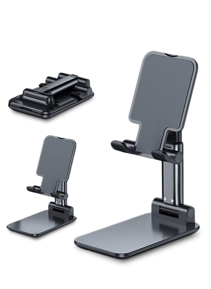 Generic Mobile Phone Stand for Desk-Portable Mobile Phone Holder Cell Phone Stand, Foldable Portable Desktop Stand Adjustable Height and Angle Phone Holder for Deskb Stand Compatible with Every Mobile phone  - Image 1