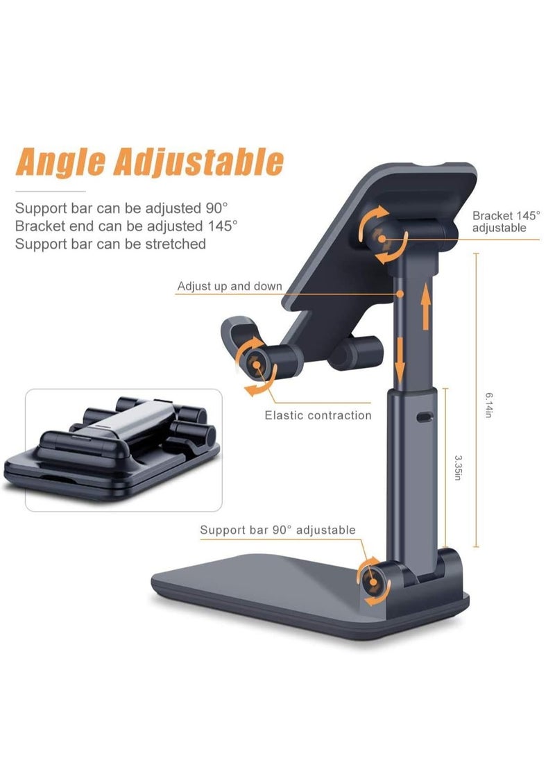 Generic Mobile Phone Stand for Desk-Portable Mobile Phone Holder Cell Phone Stand, Foldable Portable Desktop Stand Adjustable Height and Angle Phone Holder for Deskb Stand Compatible with Every Mobile phone  - Image 4