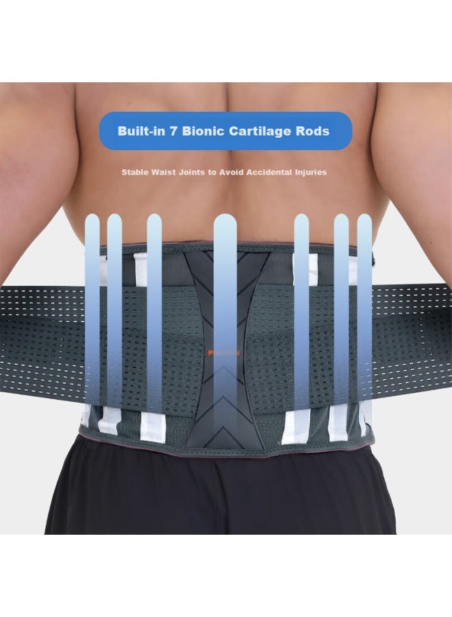 PROIRON حزام دعم الظهر بولا آي، حزام خصر قابل للتنفس لفصل الصيف، مشد خصر، حزام دعم البطن، حزام لياقة رياضية، حجم XL - Image 4