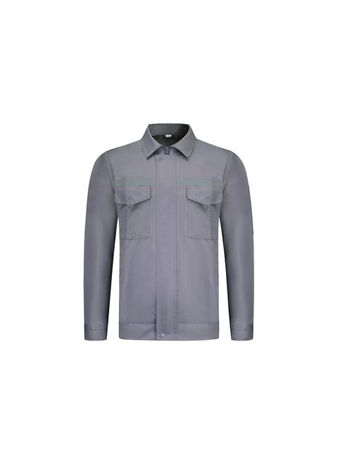 Autumn/winter Long Sleeve Workwear Overalls Reflective Anti-wear Factory Work Clothes Working Uniforms Direct From Manufacturer Grey (single top)
