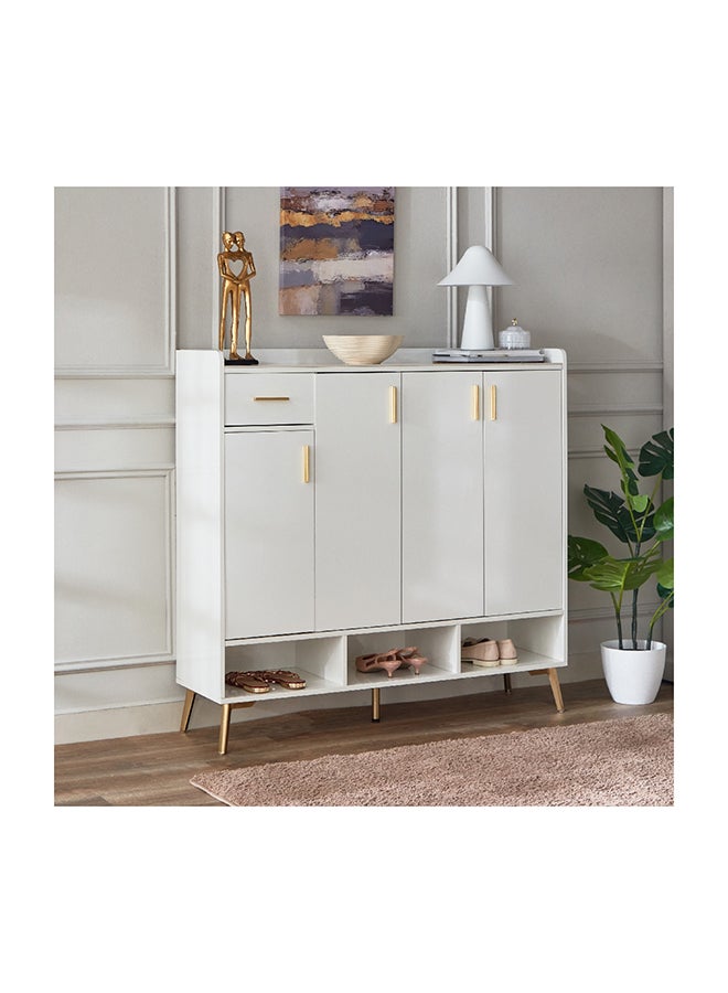 هوم بوكس خزانة أحذية حجر ملبد لـ22 زوج بـ4 أبواب ودرج من بيرل - Image 1