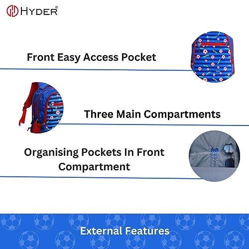 HYDER 35L Latest And Trendy Stylish Waterproof College/Casual/School Bag/Backpack For Kids, Boys, Girls, Men And Women | Best Bags For Everyday Use (Royal Blue) - Image 3