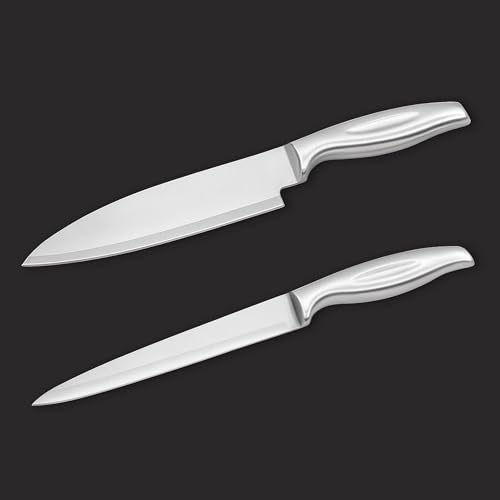 SOLARA Premium Stainless Steel 2 Pcs Kitchen Knife Set, Meat Knifes, Professional Chef Knife and paring Knife for Home Kitchen, Cooking, Cutting Knives - Image 1
