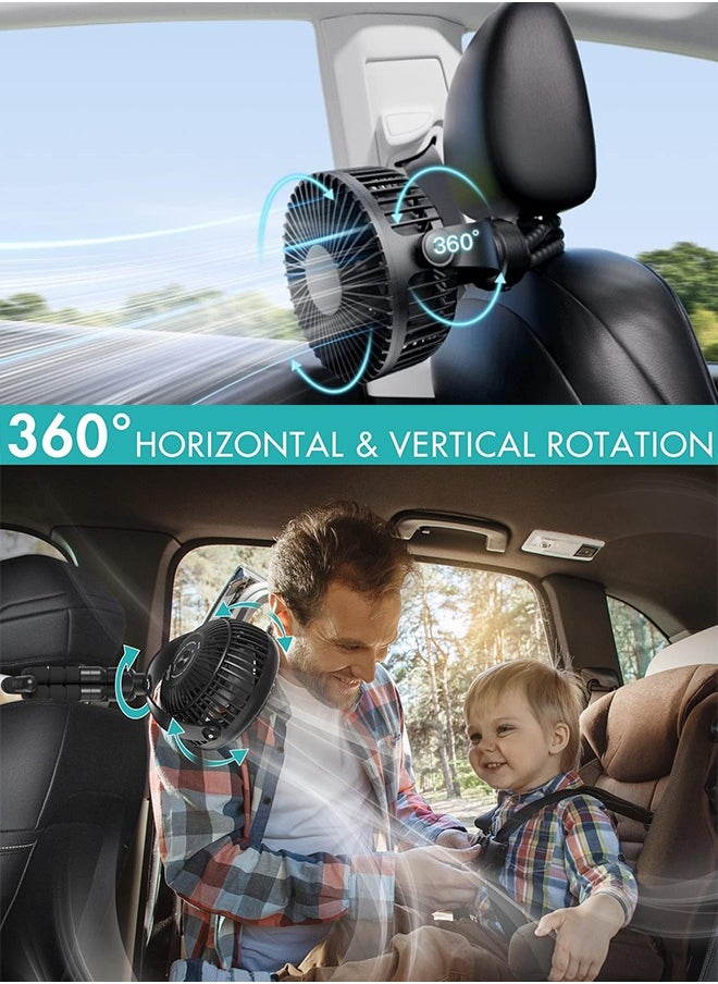 Generic - Portable Baby Stroller Fans With 4-Speed Adjustment For Stroller And Car Seat, Black - Image 1