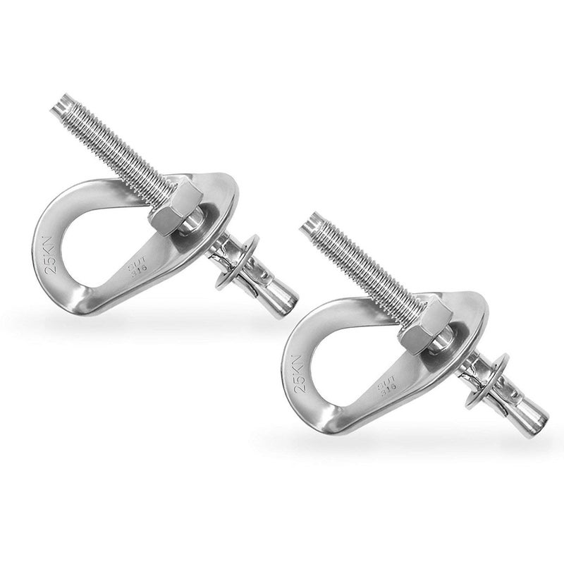 ISOP Climbing Anchor Bolt 2 Set - Expansion Bolt and Hanger FIXE 1 Rock Climbing - Professional Eyebolts for Fire Escape Rope Ladders - Conrete Wall Mounted Anchors - Image 1