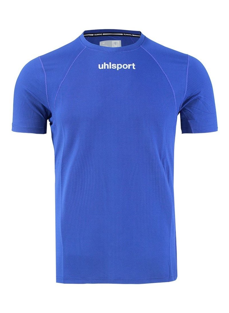 UHLSPORT - Men's T-Shirt, For all kind of sports training, Round Neck, Very light elastic fabric, Regular Fit, Short sleeves, Sewn on the outside - Image 1