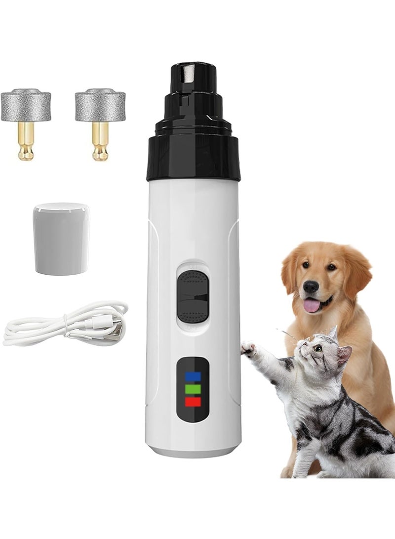 general Upgraded Quiet Dog Nail Grinder, Professional 2-Speed Rechargeable Pet Nail Trimmer for Small/Medium/Large Dogs & Cats, Painless Paw Grooming with 2 Replacement Grinding Heads(M1) - Image 1