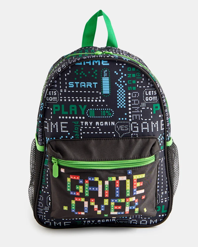 REDTAG Boys Printed Gaming-Themed Backpack