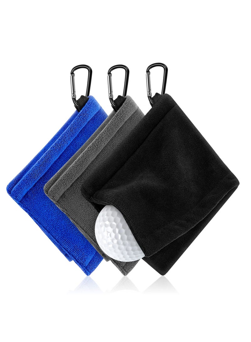 Excefore Golf Ball Towel 5.5 x 5.5 Inch Small Golf Wet and Dry Golf Towel Pocket Golf Towel with Clip Ball Towel Golf Ball Towel for Golf Course Exercise Towel - Image 1