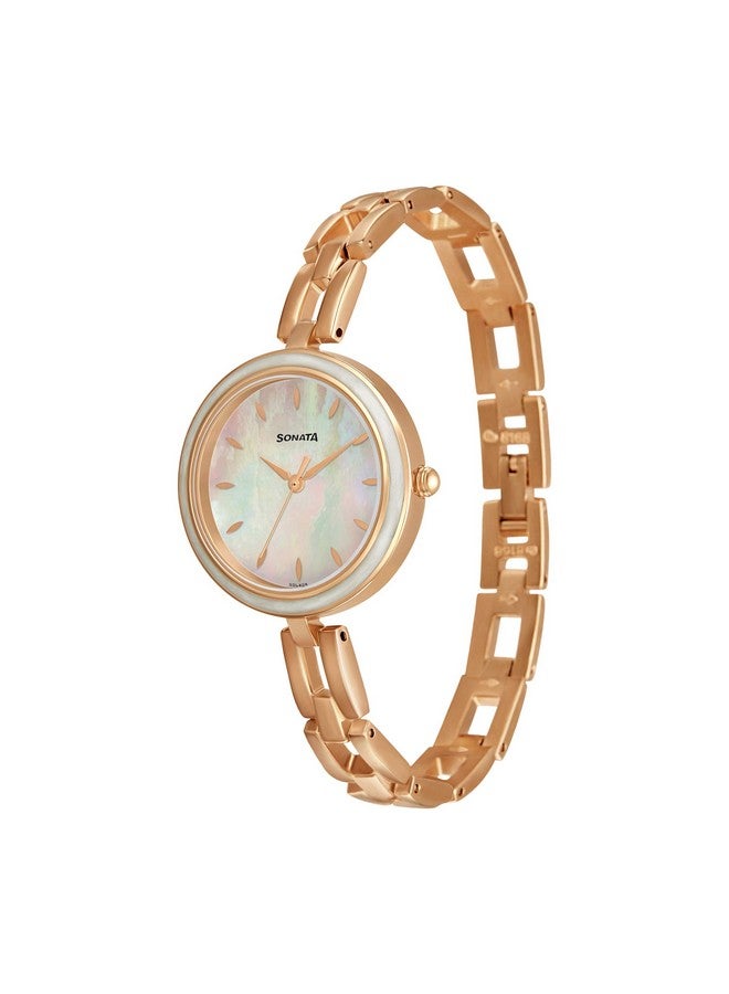 سوناتا ساعة سوناتا ويدينج للنساء بمينا من عرق اللؤلؤ وحزام معدني - NR8166WM02 - Image 2