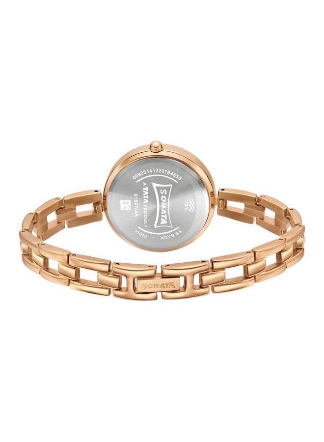 سوناتا ساعة سوناتا ويدينج للنساء بمينا من عرق اللؤلؤ وحزام معدني - NR8166WM02 - Image 3