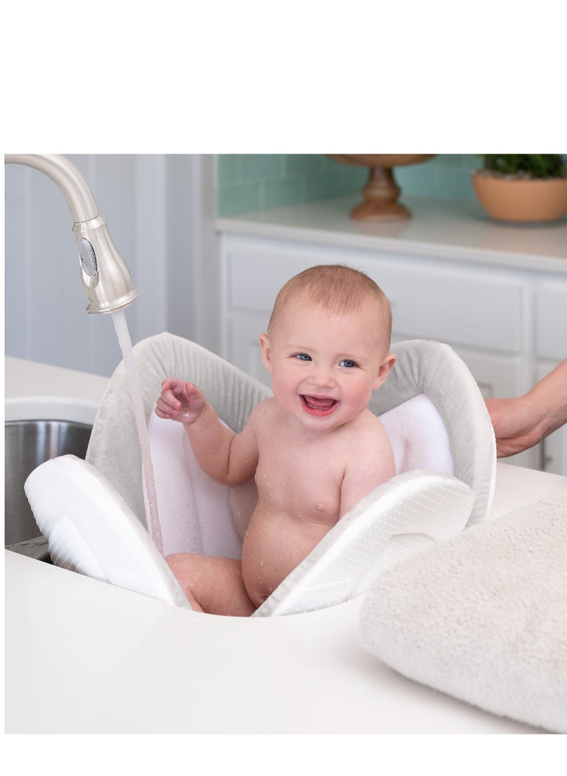 Blooming Bath - Bath Lotus with Snaps Gray/White/Yellow - Image 1