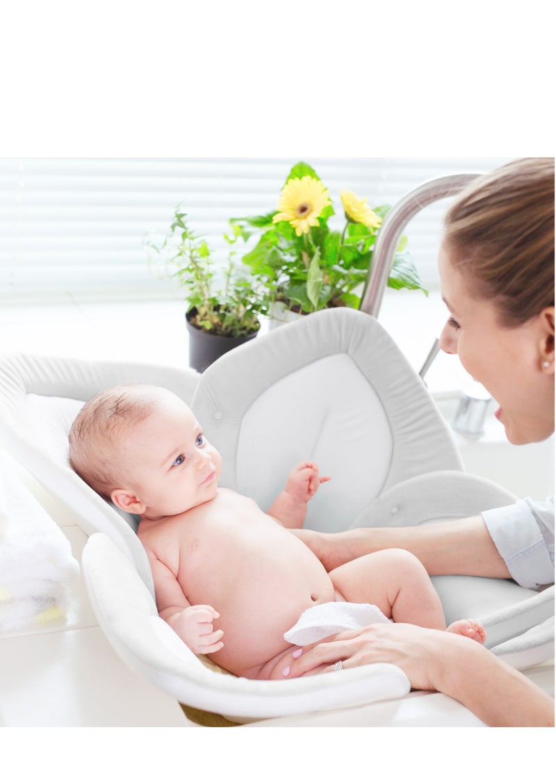 Blooming Bath - Bath Lotus with Snaps Gray/White/Yellow - Image 1