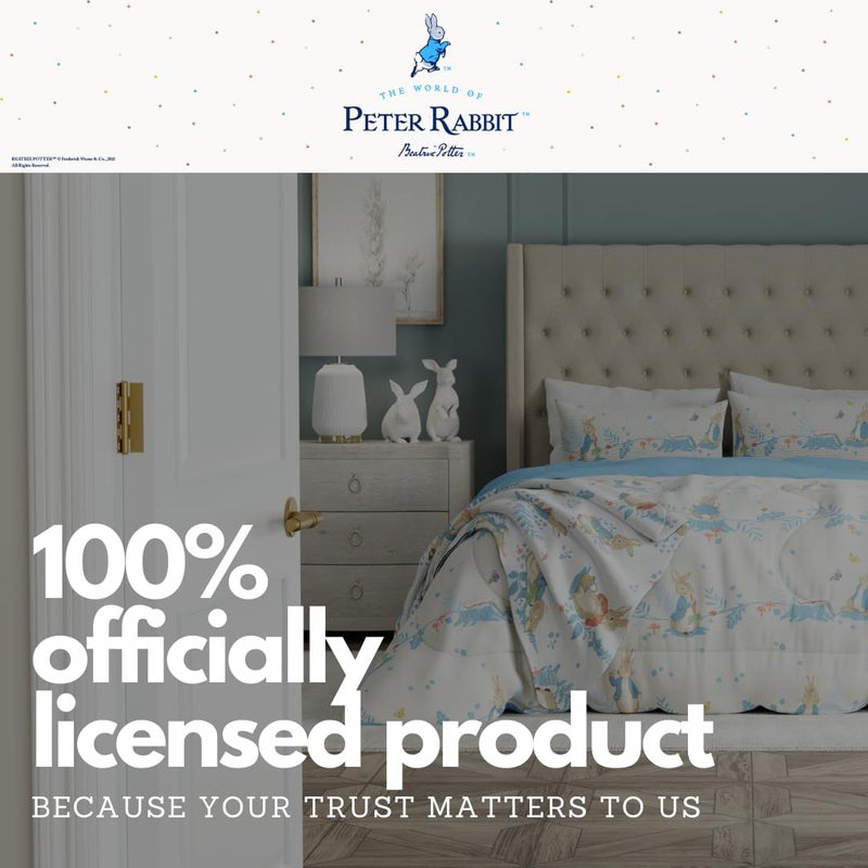 Franco Franco Peter Rabbit Book Easter Kids Bedding Super Soft Cozy Throw  46 in x 60 in  (Officially Licensed Product)  - Image 4
