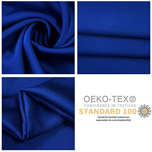 Jocoku Jocoku 100% Mulberry Silk Pillowcases Set of 2 for Hair and Skin and Super Soft and Breathable Queen Size Nature Silk Pillowcases (Queen  Royal Blue)  - Image 5