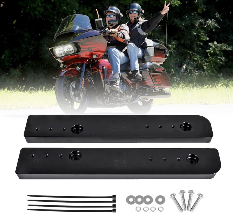 Goldfire Motorcycle Tour-Pak Relocator Kit Mount Plate Rack Adjustable 1"-3" for Harley Touring Models 2014-2021 - Image 1
