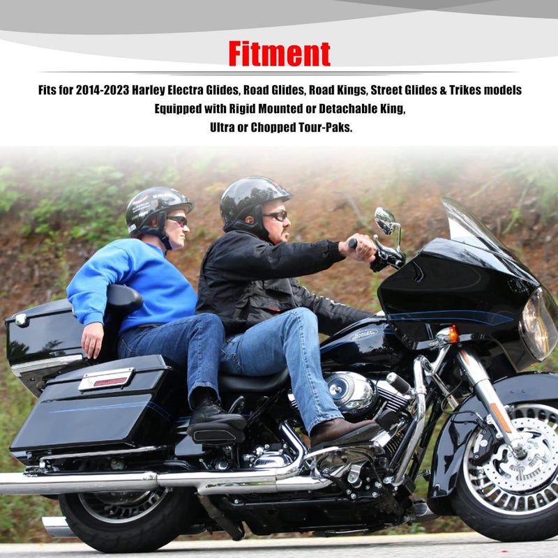 Goldfire Motorcycle Tour-Pak Relocator Kit Mount Plate Rack Adjustable 1"-3" for Harley Touring Models 2014-2021 - Image 3