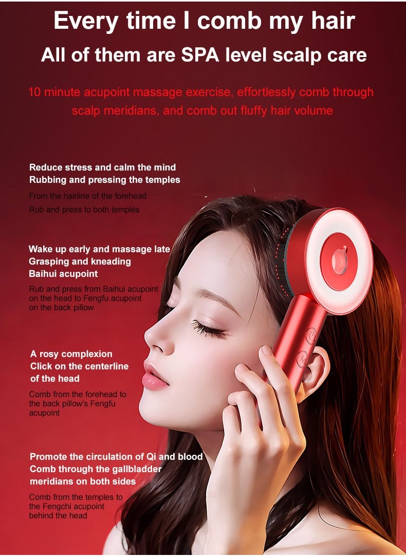 MAOGEDA - Hair Massager - Portable 2-in-1 Smart Scalp Hairbrush & Hair Oil Applicator Brush - Smart Home Use Tool for Hair Care, Growth, Anti-Dandruff Exfoliation Treatment with Refillable Essence Tube, Ideal for Medicinal Essential Oil Application and Head Massager - Image 1