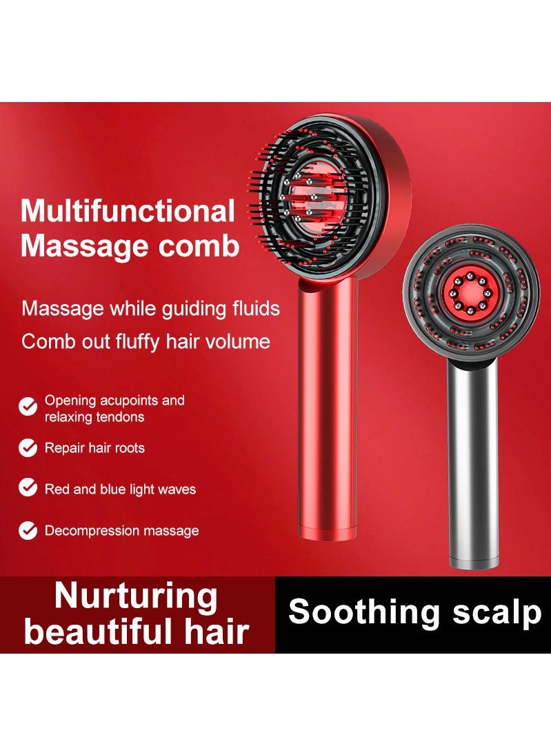 MAOGEDA - Hair Massager - Portable 2-in-1 Smart Scalp Hairbrush & Hair Oil Applicator Brush - Smart Home Use Tool for Hair Care, Growth, Anti-Dandruff Exfoliation Treatment with Refillable Essence Tube, Ideal for Medicinal Essential Oil Application and Head Massager - Image 1