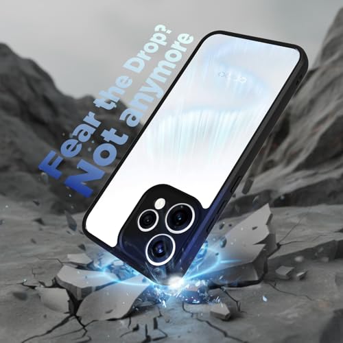 RIGGEAR Shockproof Sleek Hybrid Armor Back Cover Case for Oppo Reno15, Reno 15 5G (Clear PC + Black TPU Bumper) - Image 5
