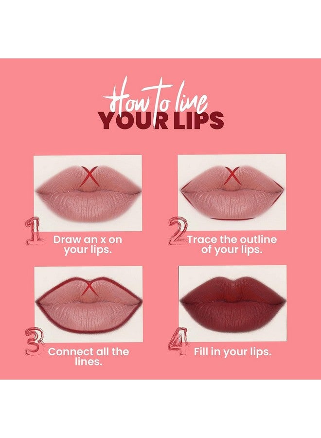 adbeni Matte Liquid Lipstick & Lipliner Combo Pack | Long Lasting & Waterproof | Precision Definition | Transfer Resistance & Distinctive Look (Fiery Queen, Mermaid) - Image 3