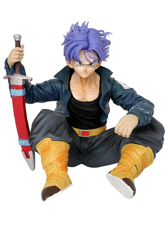 Generic - Dragon Ball GK Sitting Pose Trunks with Sword Action Figure Anime Merchandise Display Model, 14cm - Image 1