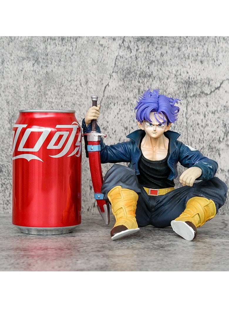 Generic - Dragon Ball GK Sitting Pose Trunks with Sword Action Figure Anime Merchandise Display Model, 14cm - Image 1
