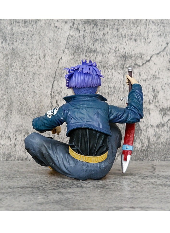 Generic - Dragon Ball GK Sitting Pose Trunks with Sword Action Figure Anime Merchandise Display Model, 14cm - Image 1