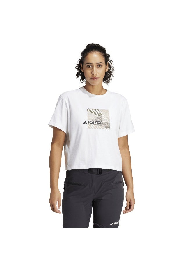 Adidas Puzzle Tee White Hiking T-Shirts 2XS - Image 3