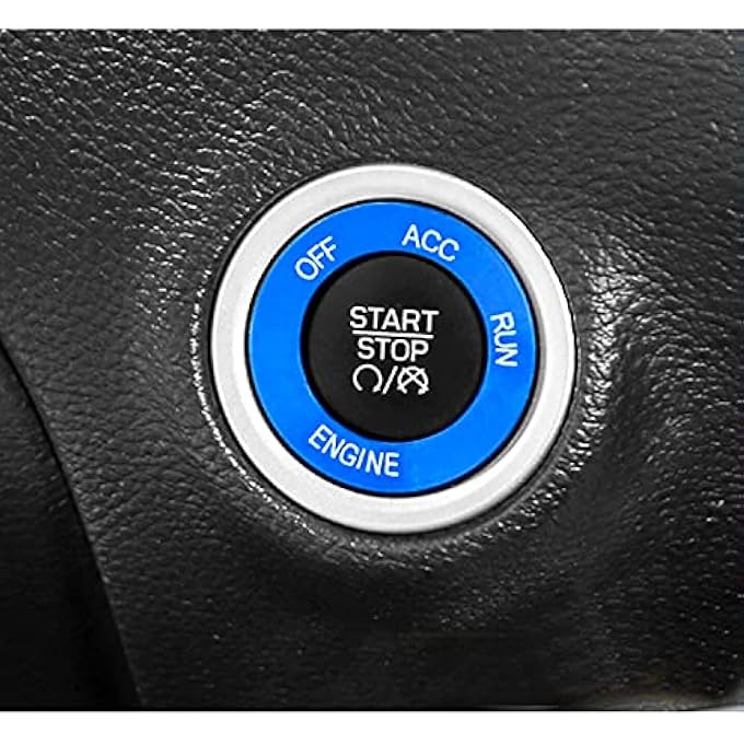 Keptrim For Challenger Charger Engine Start Stop Trim For 20102020 Dodge ChallengerCharger Ram For 2014 Durango Blue Aluminum Alloy 1Pc - Image 3