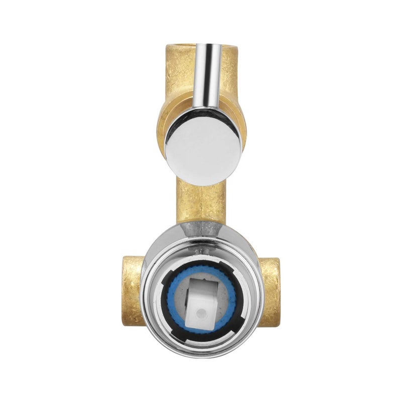 SPAZIO سبازيو صنبور خفي نحاسي 5 طرق لجسم كامل مع رافعة مفردة لنظام الحمام والدش مع صنبور محول ربع دورة - Image 5