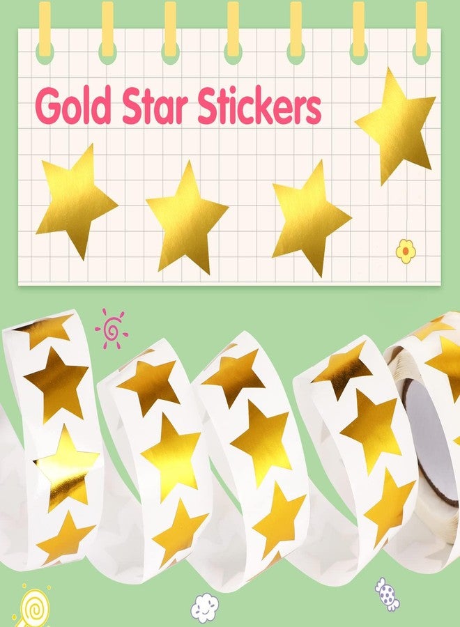 SANNIX Gold Star Stickers,1 Inch Gold Star Stickers for Kids Reward Self Adhesive Metallic Foil Labels 500Pcs Stars Sticker for DIY Crafts Classroom Teachers Supplies - Image 3