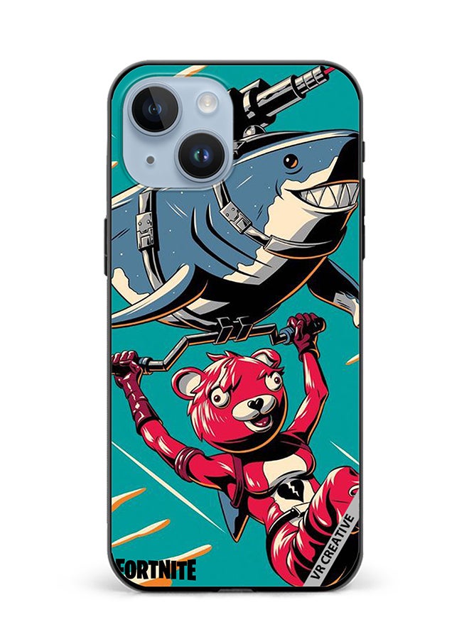 Protective Case Cover For Apple iPhone 15 Fortnite Poster Design Multicolour