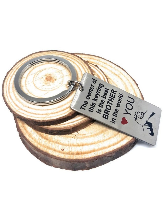 Aura Rakshabandhan Bhaidooj Birthday Anniversary Gift Keychain for Bike Car House Office Bhai Brother Bro Stainless Steel Silver Key Chain - Image 5