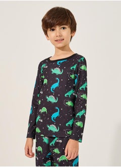 Styli All-Over Print T-Shirt and Pyjama Set  - Image 2