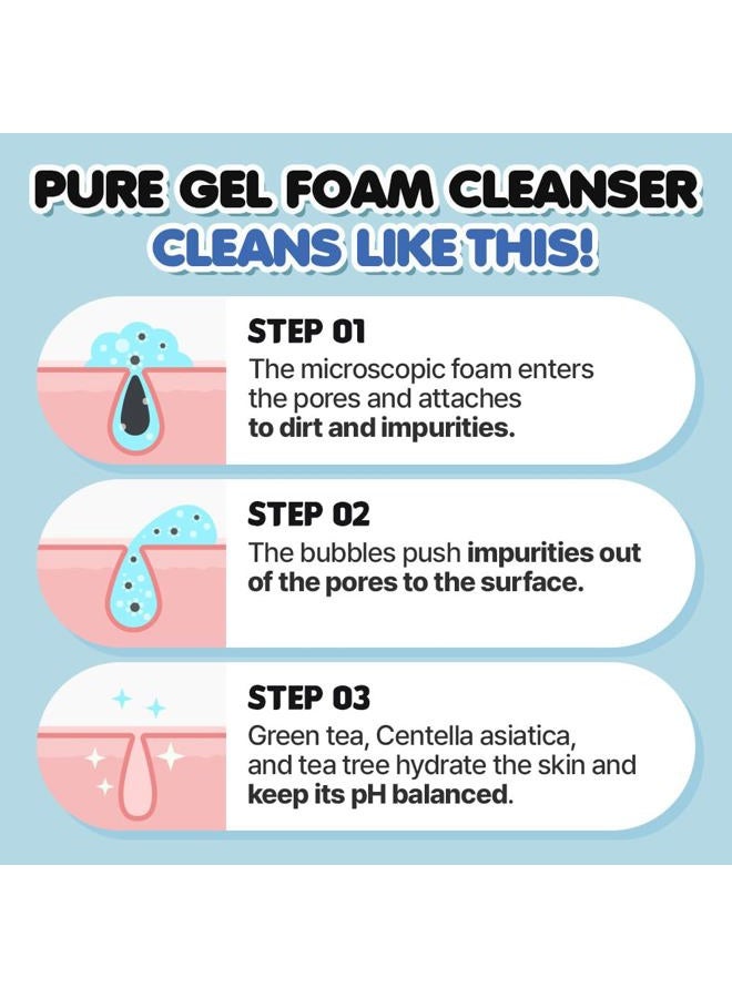 Eunyul Daily Care Pure Bubble Foam Cleanser 16.9 fl. Oz. Korean Skincare Cosmetics PH 5.5 Bubble foam with Pump type Large Size Foam Cleansing for Deep cleansing & Hydration after face washing - Image 5