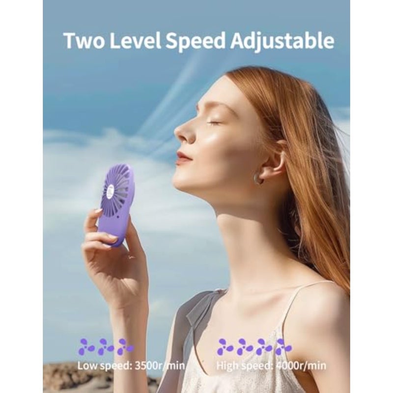 Handheld Mini Fan Powerful Small Personal Portable Speed Adjustable USB Rechargeable Eyelash Fan for Girls Boys Woman Man Home Office Outdoor Travel - Image 4