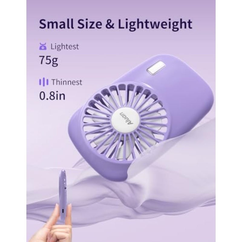 Handheld Mini Fan Powerful Small Personal Portable Speed Adjustable USB Rechargeable Eyelash Fan for Girls Boys Woman Man Home Office Outdoor Travel - Image 2