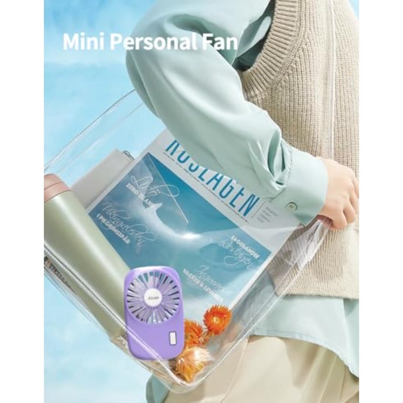 Handheld Mini Fan Powerful Small Personal Portable Speed Adjustable USB Rechargeable Eyelash Fan for Girls Boys Woman Man Home Office Outdoor Travel - Image 5