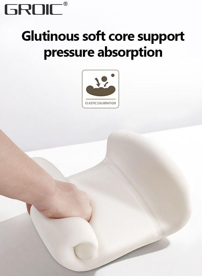 GROIC Lumbar Support Pillow and Car Headrest Neck Pillow Set,Car Back Cushion Lumbar Support and Car Neck Pillow Kit,Memory Foam Ergonomic Seat Cushion with Adjustable Strap Automotive Interior - Image 5