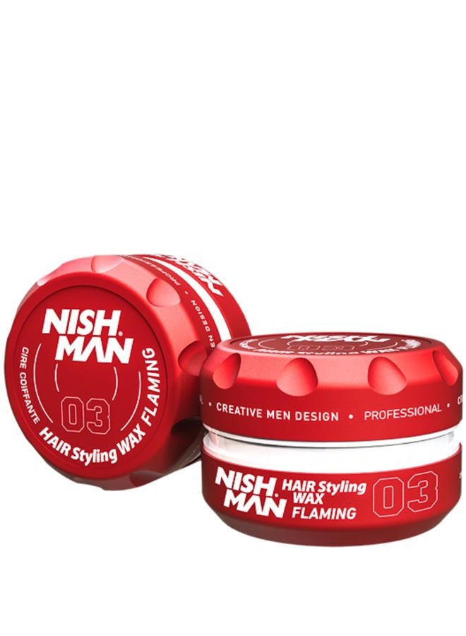 NISHMAN Hair Styling Series (03 Flaming AQUA WAX, 150ml) - Image 1