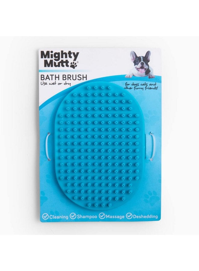 Mighty Mutt Pet Grooming Brush | Rubber Soft Bristles for Deep Cleaning | Massage Brush for Dogs and Cats | 1 pc - Image 1