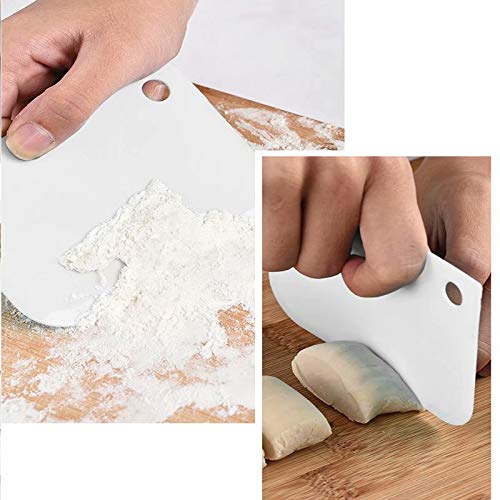 ANZKA Cake Scraper Set, 6 PCS, White, Plastic, Baking Tools, Cake Decorating Tools - Image 4