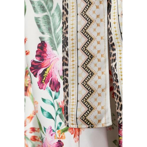 Sujama Women’s Floral Print Wrap Skirts Boho Tie Knot Skirt High Waist Causal Cute Flower Graphic Long Skirts Beachwear 2025 Green - Image 2