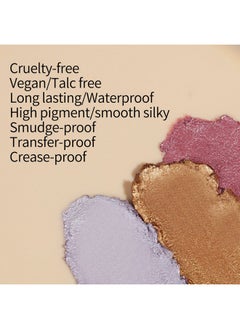 Vodisa Cream Eyeshadow Highly Pigmented Blendable Shimmer Eye Shadow Highlighter Smooth Crease Resistant Eye Makeup Set 09  - Image 5