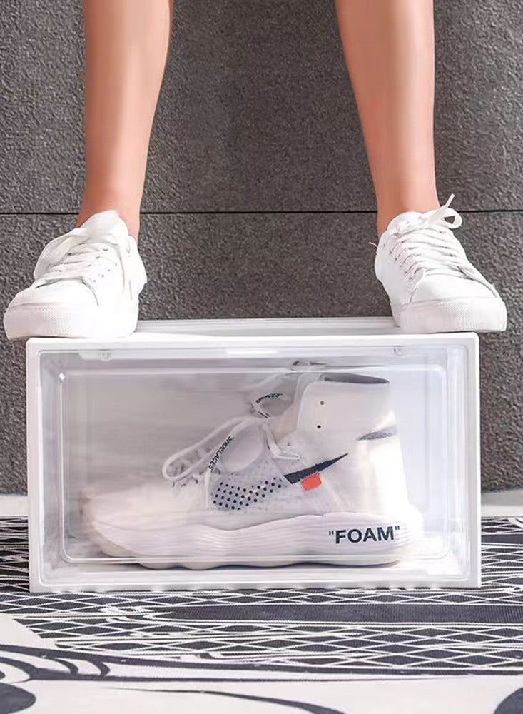 CityRiya-Long Shoe Organizer Storage Boxes 15 Pack Sneaker Containers Bins for Closet Clear Stackable Shoe Storage Box Large Shoe Box Plastic Shoe Organizer for Shoe Rack Shoe Display Case  - Image 4