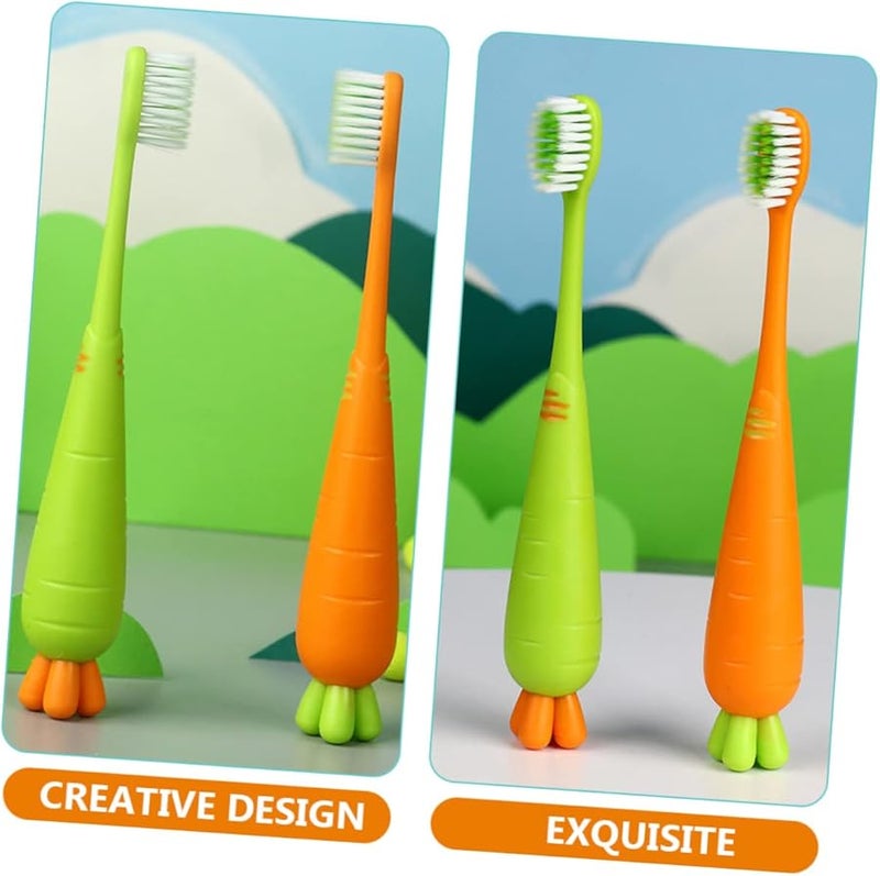 4 قطع فرشاة أسنان كرتونية للأطفال بشعيرات ناعمة للاستخدام اليومي للفتيان والفتيات - Image 4