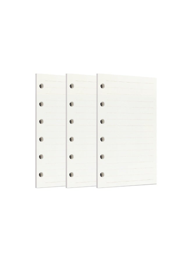 Zelten 3 Pack A7  135 Sheets/270 Pages Lined Loose Leaf Punched Paper Refills Paper for 6 Hole Binder Personal Organizer Diary Notebook Refillable Planner - Image 1