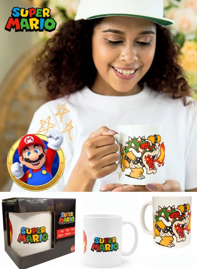 STOR Super Mario Bowser DNLS Ceramic Mug In Gift Box 325ml - Image 3